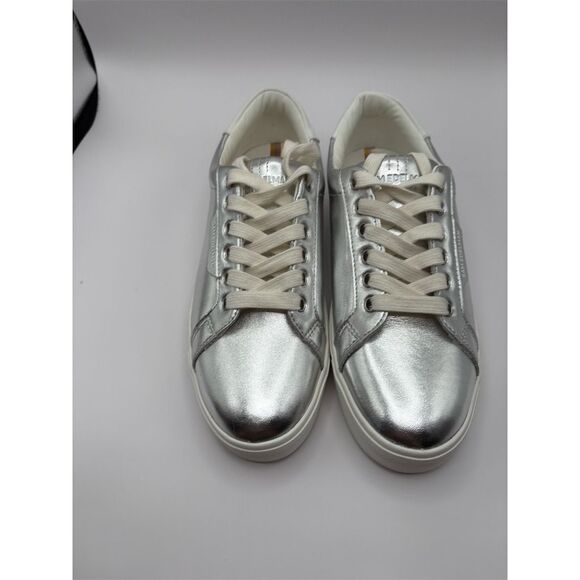 Sam Edelman Women's Ethyl Lace Up Sneakers metallic Silver 7.5 Casual NEW - Picture 7 of 9